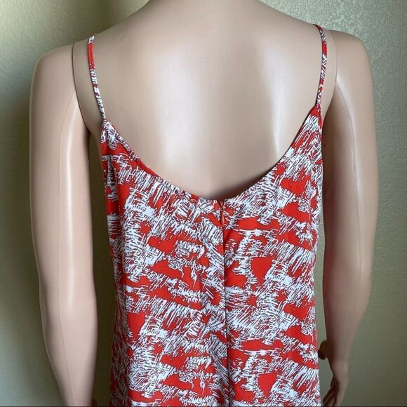 🖤 JustFab Patterned Maxi Dress Orange Size Medium - Picture 6 of 11